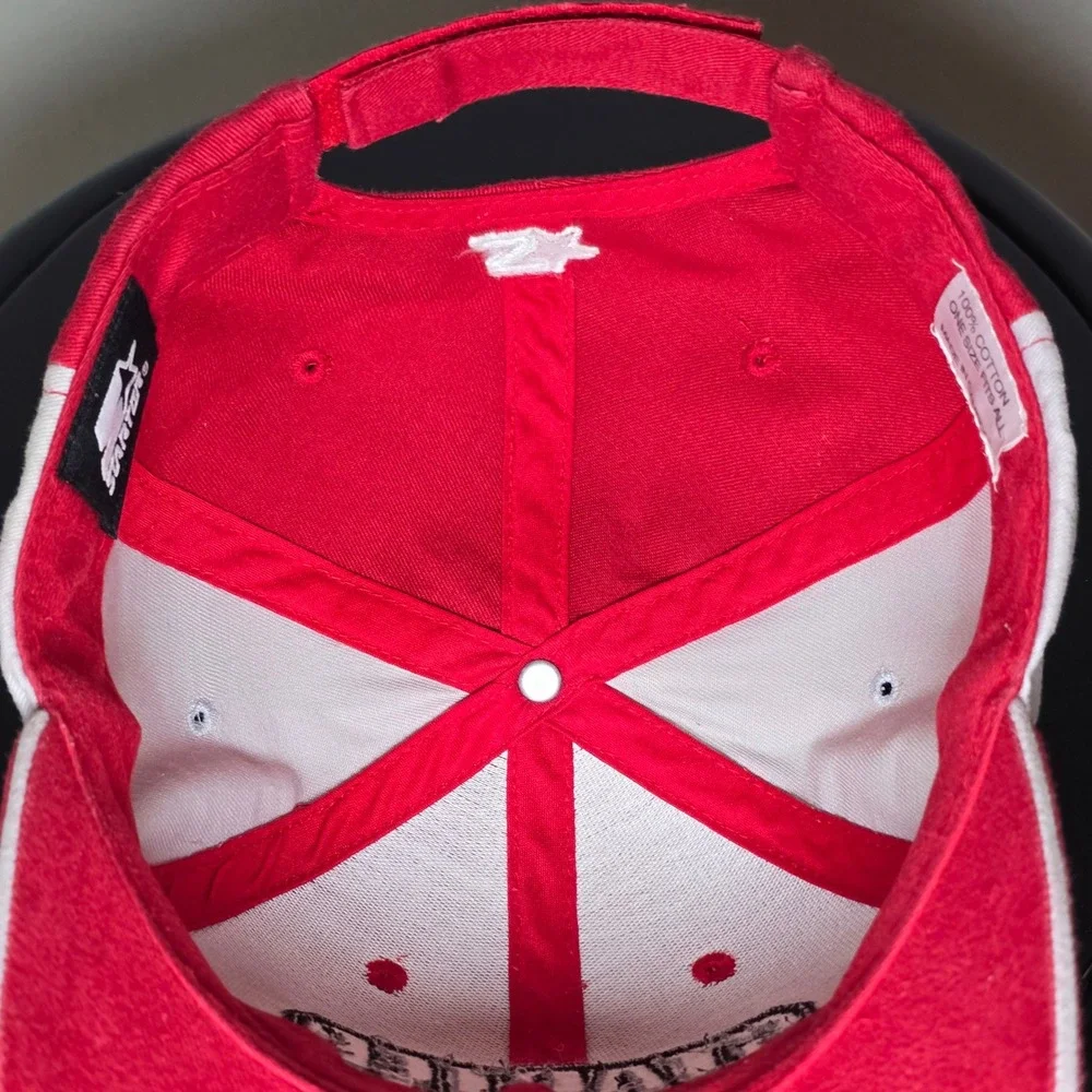 Y2K Starter Silhouette Two-Tone Split Dome Vintage Sport Strapback Hat
